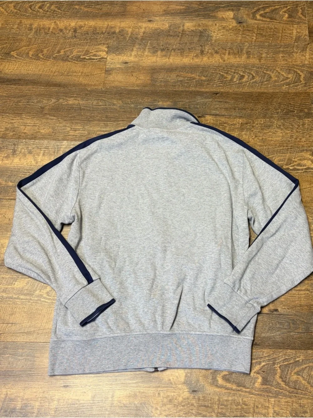 Polo Ralph Lauren Zip Sweatshirt Mens Medium Gray Mock Neck Logo Jacket Casual